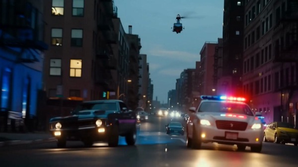 Kling 2.6 Urban Car Chase