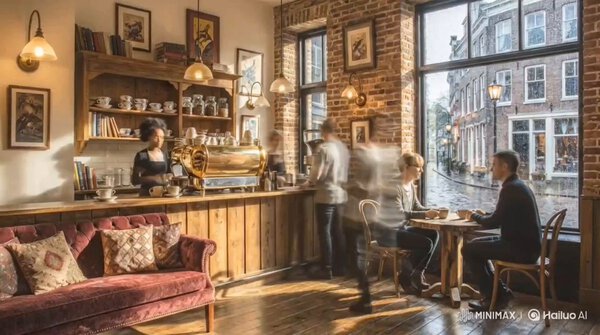 Cozy Coffeehouse Timelapse from Day to Night