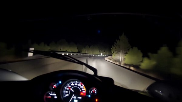 POV Sports Car Drifting Mountain Turn