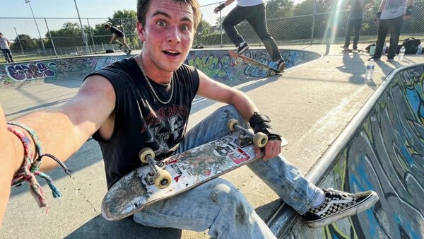 Skater Drop In Bowl Kickflip POV