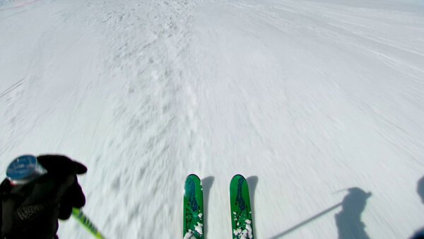 Olympic Downhill Ski POV Multi Shot