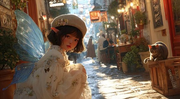 Drone Shot Cat Chase Alley