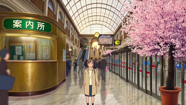 Melancholic Woman in Tokyo Station