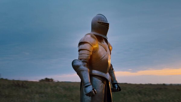 Medieval Knight Armor Flames Kling 2.6