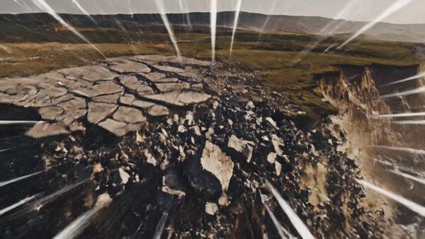 Hyperspeed FPV Diving Collapsing Coastal Cliff