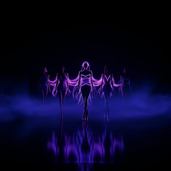 Futuristic Fashion Runway Emerges from Darkness