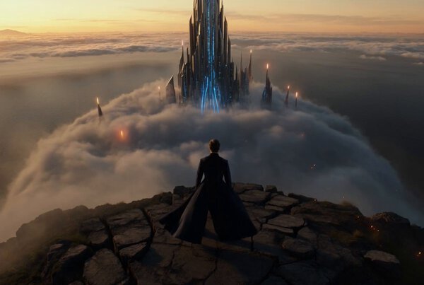 Lone Figure Stands Shattered Cliff