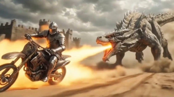 Knight vs Fire Drake