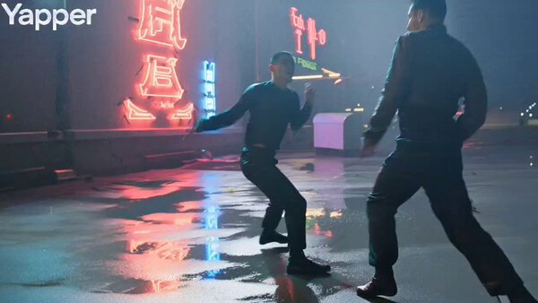 Martial Artists Rooftop Fight