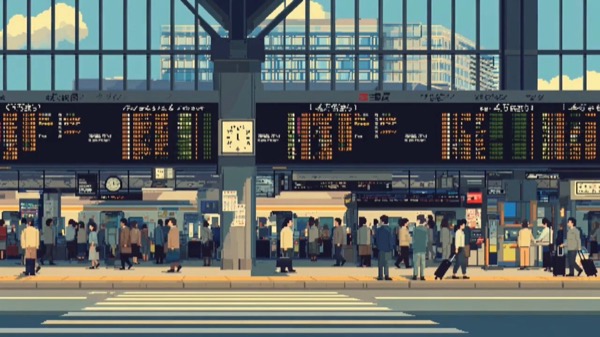 Train Station Travelers