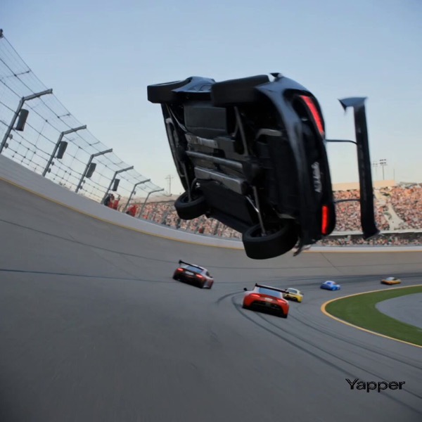 Race Car Airborne Crash