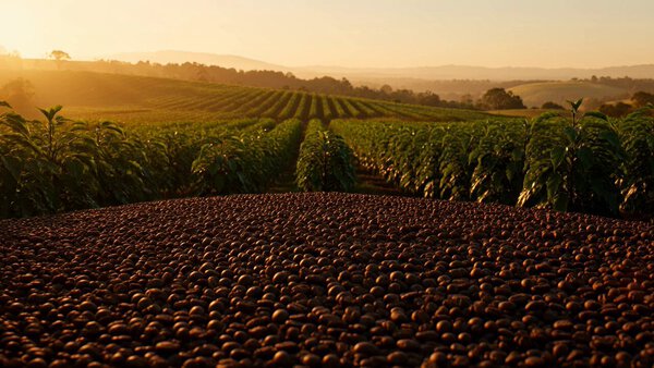 Floating Coffee Bean Ad