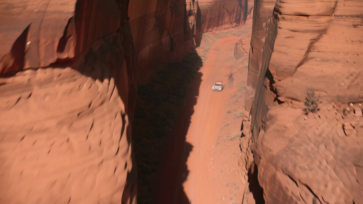 Rally Car Canyon Chase - Kling AI
