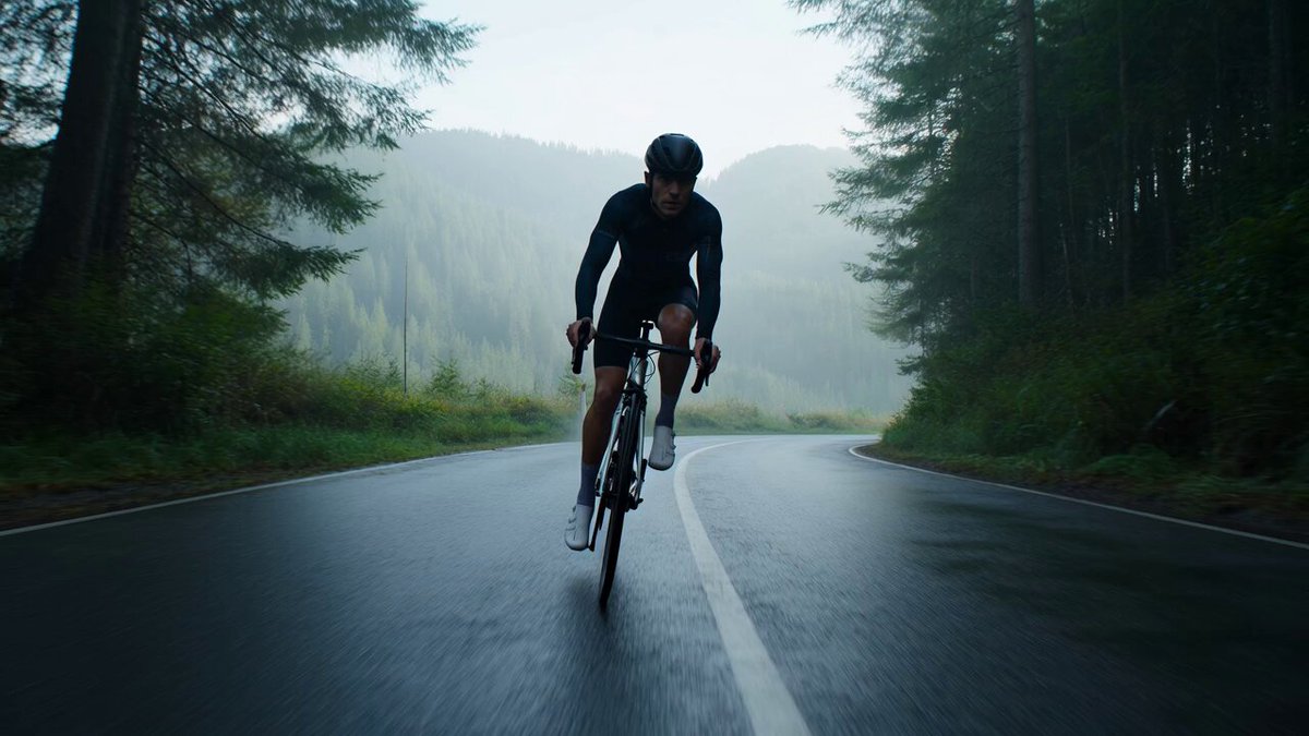 Cyclist Mountain Road - Grok Imagine