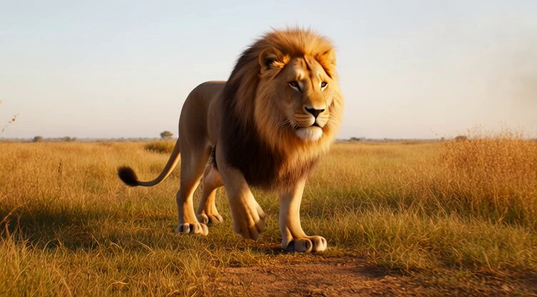 Lion Charging - Grok Imagine