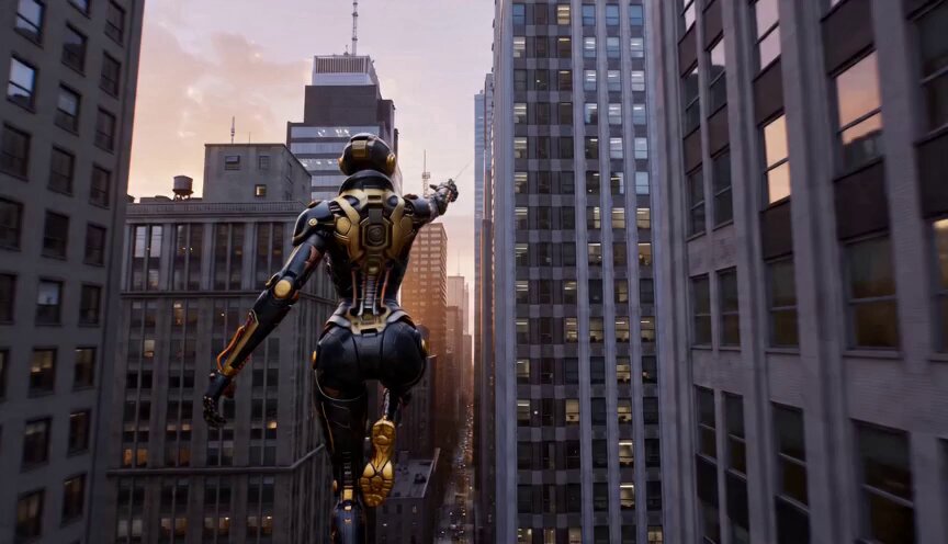 Seedance 2.0 Spider Web Action リファレンス画像の<<<Image1>>>  を完全に維持したまま、超リアルで映画のような高速アクション動画を生成してください。
ゴールデンアワーの暖かい光に包まれた高層ビル群の中、男性がクモの糸のような高張力ウェブを使って、ビルの間を超高速で突き進むシネマティックアクション。すべての動きはビルとビルの間、外壁や窓のすぐ近く、屋上ラインより下〜ギリギリ付近で行うこと。開けた空に長時間出ないこと。
【アクション構成（重要）】
最初は“前方加速”から始まる。 <<<Image1>>>  は前方上方向の建物に向かってウェブを発射し、その張力で一気に前へ引き込まれ、ビルの隙間を一直線に超高速で突き進む。壁や窓のすぐ横をかすめながら進み、強いスピードと奥行きを見せる。
その後、勢いを乗せたまま大きくジャンプし、ビルの隙間を一気に「ボーン」と飛び越える。ここでは一瞬だけ開けた空間に出るが、すぐに次のアクションへ移行する。
ジャンプ後、キャラクターは一度バランスを崩し、落下し始める。重力に引かれて急激に下へ落ちるリアルな落下を描写すること。ここで一瞬のスリルを作る。
落下中、<<<Image1>>>  は即座に上方向の建物の縁や構造物に向かってウェブを発射し、空中で引っ掛ける。その瞬間、強烈な張力によって体が一気に上方向へ引き上げられ、爆発的に上昇する。
その後、再び前方に向かってウェブを発射し、前進加速へ戻る。
ウェブの使用回数は全体で2〜3回に抑え、1つ1つのアクションをしっかり見せること。
【動きの特徴】 すべての動きは慣性、重力、張力に基づいたリアルな物理挙動にすること。減速やホバリングは禁止。常にスピードの流れが途切れず、「加速 → 跳躍 → 落下 → 爆発的上昇 → 再加速」という明確な緩急を作る。
【身体表現】 ウェブを発射する瞬間、片腕を鋭く前方または上方に突き出す。加速中は体が引っ張られて伸び、脚は後方へ流れる。ジャンプ時は全身で勢いを乗せ、落下時は重力に従い自然に崩れる。引き上げ時は体が一気に上へ持ち上がるダイナミックな動きにする。
【カメラ】 カメラは基本的に前進方向の追従ショットを維持し、キャラクターの後方または近距離から追いかける。常に奥へ進む動きを強調し、スピードとパースの変化を最大化する。サイドアングルは使用しない。
【演出】 ガラス外壁の反射、流れる窓のライン、強いモーションブラー、風圧による服の揺れ、光のフレアを活用し、圧倒的なスピードと没入感を演出する。壁との距離は常に近く、衝突ギリギリのスリルを強調する。
【感情】 集中、興奮、アドレナリン、自信、そして一瞬の危機（落下）からのリカバリーによる高揚感を表現する。
全体として、超リアル、シネマティック、高速直進、強い奥行き、緩急のあるアクション、物理的リアリズムを重視すること。