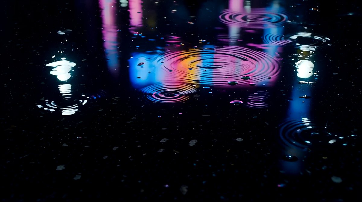 Neon Rainy Street Story