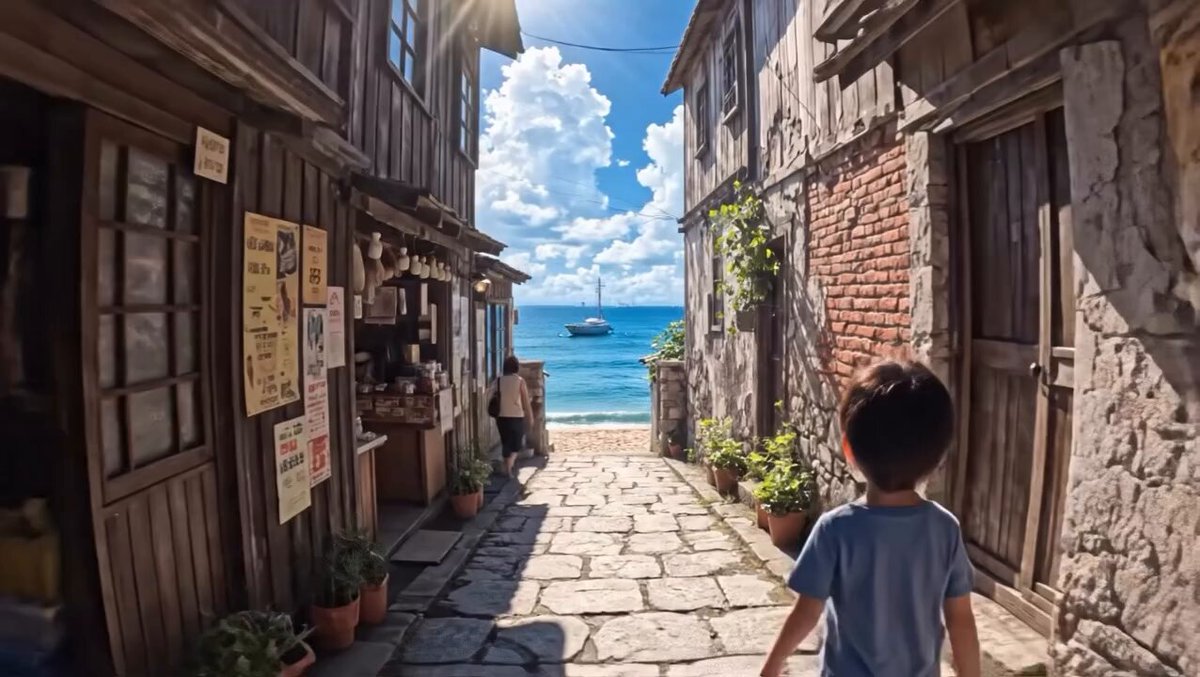 Quiet Seaside Alley Afternoon