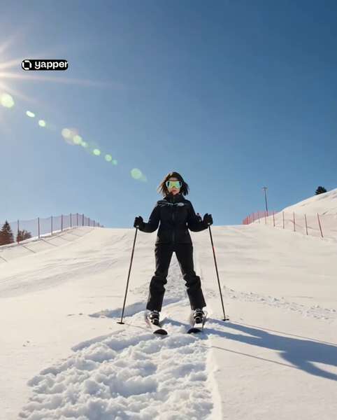 Cinematic Ski Snow Explosion