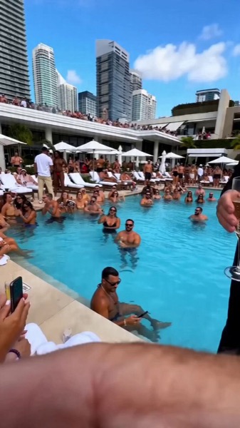 Old Man Pool Party Cannonball