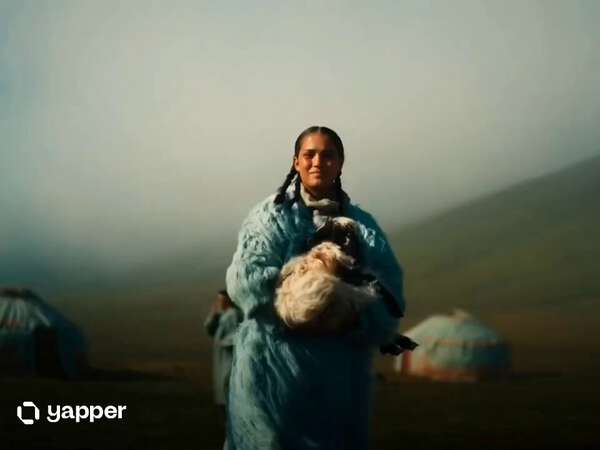Nomadic Woman Steppe Walk