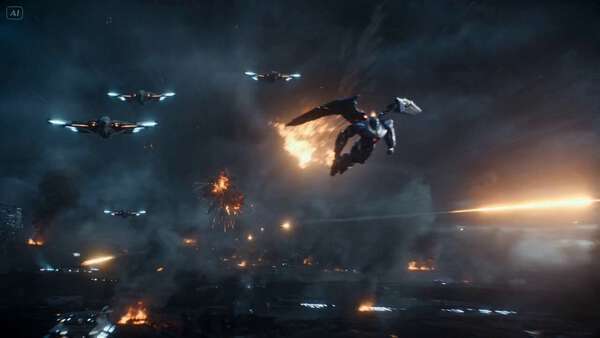 Cinematic Sci-Fi Robot Battle
