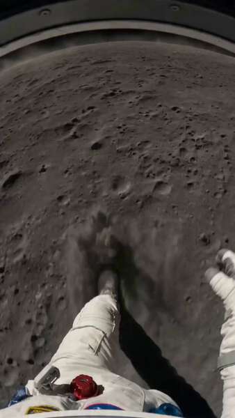 Astronaut Laughing at Earth