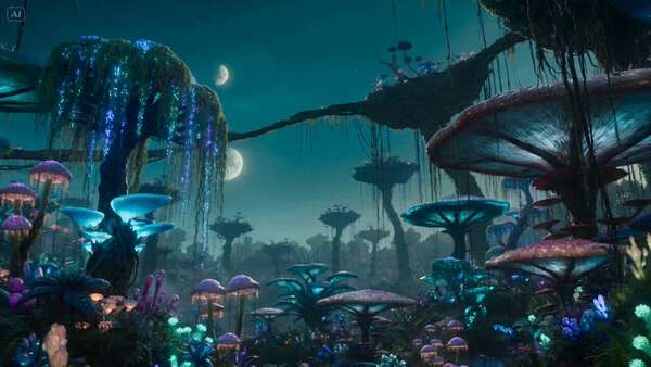 Alien Jungle Planet Bioluminescent Exploration