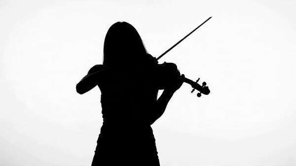 Electric Violinist Silhouette