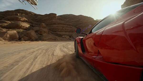 Supercar Drift Canyon Helicopter Pursuit