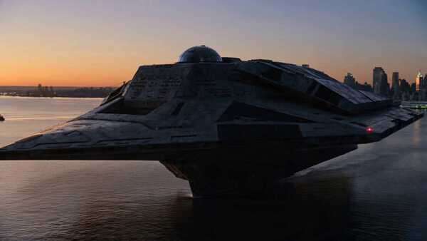 Starship Awakening Over New York City