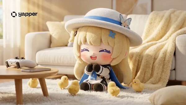 Phoebe Chibi Playing with Chicks