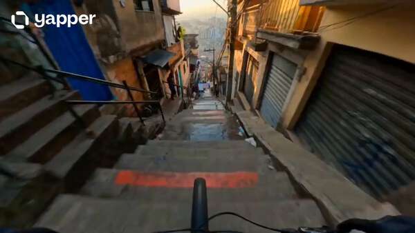 Hyperreal FPV Sprint Down Brazilian Stairs