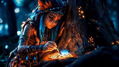 Runes of Light Forest Fantasy