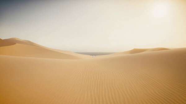 Camera Tears Through Desert Ocean City Cavern Worlds