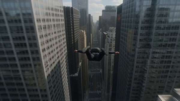 Drone Epic Shot Between Skyscrapers