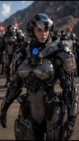 Titan Suit Cinematic Desert Scene