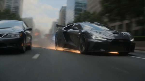 Car Chase Transforms Into Mech Battle