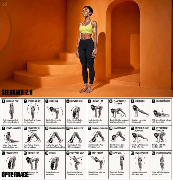 Yoga Flow Pose Transition Animation
