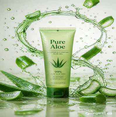Aloe Gel Skincare Commercial