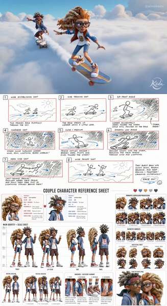 Cloud Skateboard Rescue Storyboard