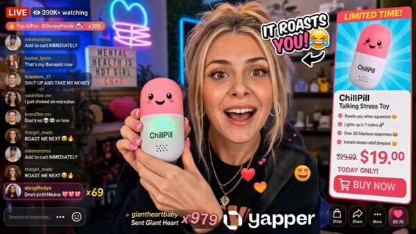 ChillPill Talking Stress Toy Livestream