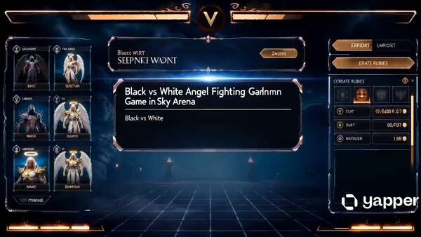 Black vs White Angel Fighting Game