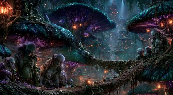 The Whisperers of the Bioluminescent Grove