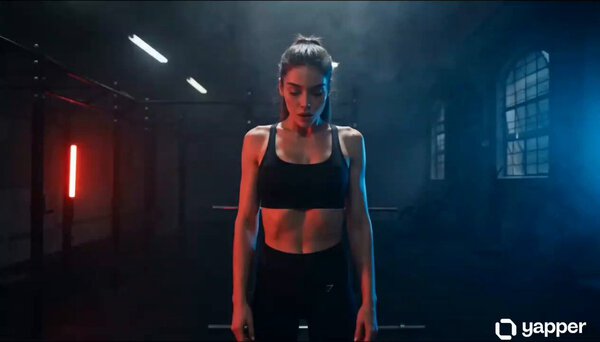 Female Athlete Gym Workout Sequence