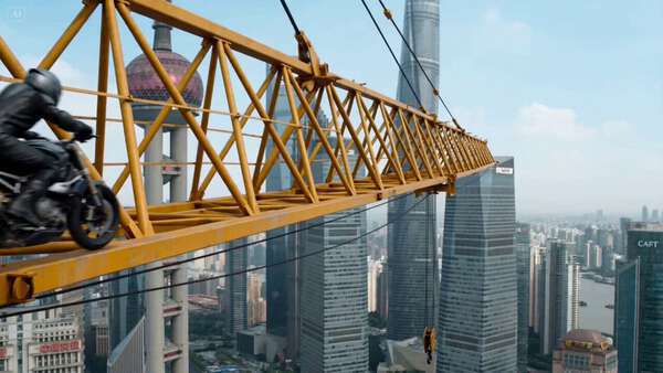Shanghai Crane Stunt Jump