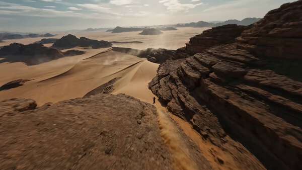 Desert Motorbike Continuous Shot