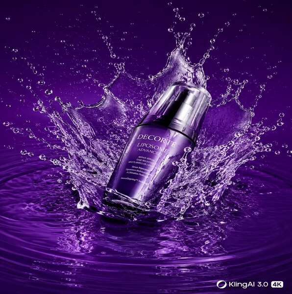 Luxury Skincare Water Splash Ad