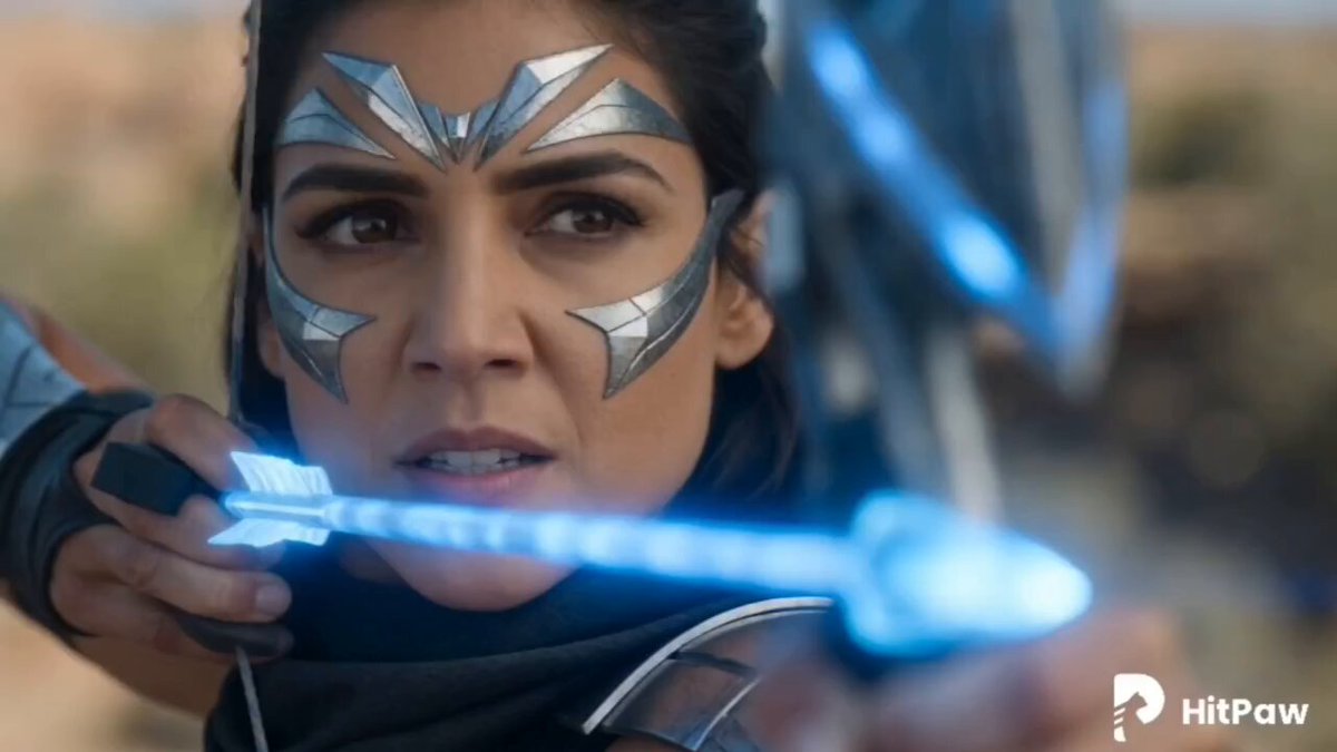 Female Warrior Energy Bow Desert Battle