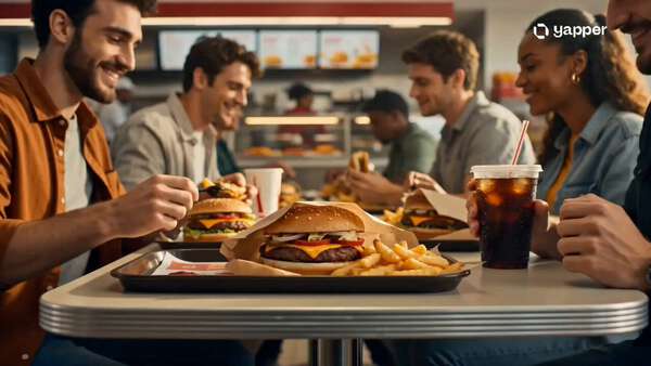Cinematic Fast Food Scene